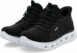 Sport - M6066-01 Sportliche Slipper schwarz Damen 39