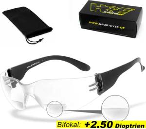 Sportbrille | SPRINTER 2.3 +2,50 Dioptrien | Leseteil | beschlagfrei