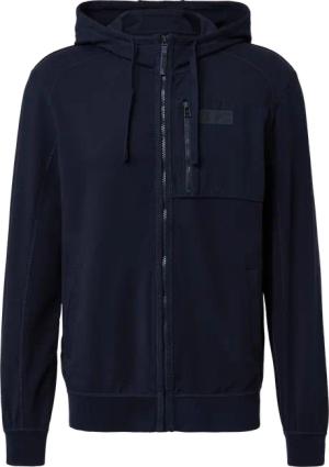 Sportive Hoodie-Sweatjacke im Fabricmix