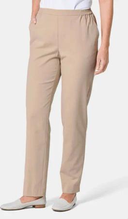 Sportlich elegante Hose aus trageangenehmen Tencel - beige - Gr. 19 von Goldner Fashion