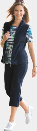 Sportliche Sweatweste - marine - Gr. 50 von Goldner Fashion