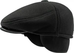 Sporty Flat Cap Winter - warme Schirmmütze mit Ohrenklappen - Herren Schiebermütze