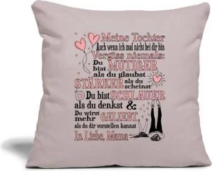 Spreadshirt Kissenbezug Meine Tochter Geschenk Liebeserklärung Mama Kissenbezug 45x45 cm