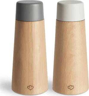 Springlane Salz-/Pfeffermühle 2er-Set aus Buchenholz und Beton in verschiedenen Ausführungen, manuell