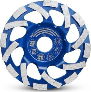 S&R Schleifscheibe Diamantschleiftopf 125 mm für harter Beton, Naturstein, Mauerwerk, (1 St., Geprüft und hergestellt nach DIN EN 13236), Schleiftopf, Betonschleifer, Schleifteller für Winkelschleifer