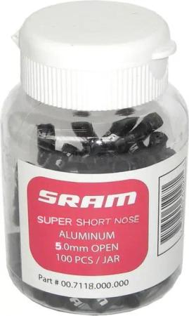 Sram Endkappen f.Schaltaußenh. Btl./100St 4 mm innen, schwarz, Super-Short Nose