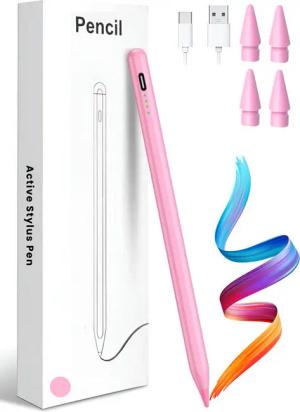 S&T Design Eingabestift Stift für iPad USB-C (2018-2024) Schnellladen für Apple iPads (2018-2024), mit Ersatzspitze) Tabletstift Stylus Pencil 2. Generation Pen USB-C V1