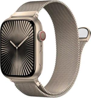 S&T Design Smartwatch-Armband Armband Edelstahl für Apple Watch Magnetisch Mesh Milanaise, Kompatibel mit Apple Watch 38 / 40 / 41/ 42 / 44 / 45 / 46 / 49 Metall