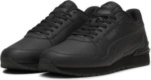 ST Runner v4 Leather Sneakers Erwachsene PUMA Black Shadow Gray