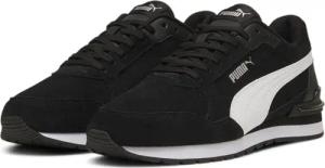ST Runner v4 Suede Sneakers Erwachsene PUMA Black White Silver Metallic