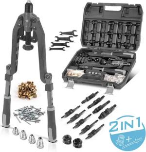 STAHLWERK Blindnietzange Nietmuttern- und Blindnietenzangen Set 85-teilig, 1-tlg.