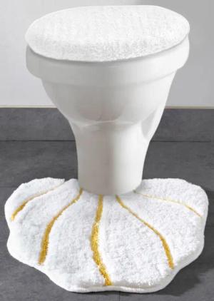 Stand-WC-Vorleger - weiß - Gr. 50 x 50 cm von Goldner Fashion