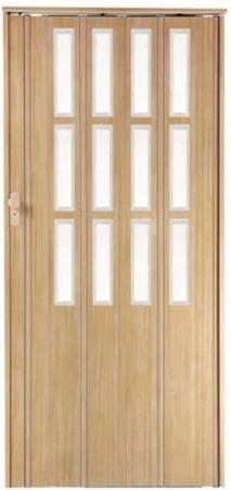 Standom Falttür Schiebetür Tür Eiche/Erle Fenster Schloss H. 203cm Türbreite bis 85 cm (1 Karton, 1-St., 1 Set je), teils vormontiert