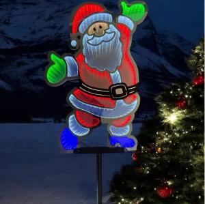 Star-Max LED Dekofigur 36349 LED-Weihnachtsmann IP44 Infinity Effekt 444 SMD LED 60+50cm Erds