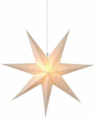 STAR TRADING Hängedekoration Weihnachtsstern Sensy, 3D, Weiß, zum Aufhängen mit Kabel, E14, Ø70 cm