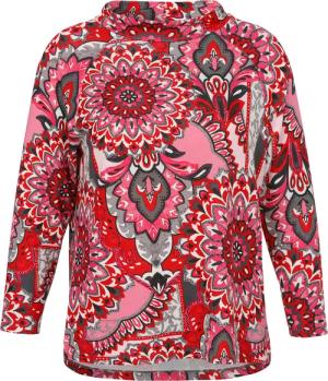 Stehkragen-Sweatshirt mit floralem Print