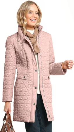 Stepp-Kurzmantel mit Stehkragen - altrosé - Gr. 50 von Goldner Fashion