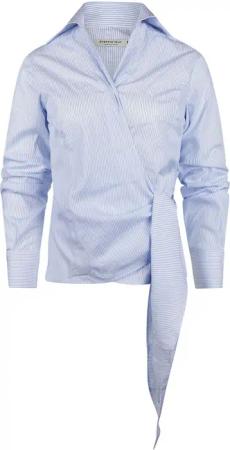 Steppin' Out Blouse Julia Streifen Hellblau - Größe XXL