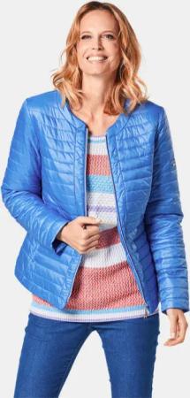 Steppjacke in zart glänzender Qualität - royalblau - Gr. 24 von Goldner Fashion