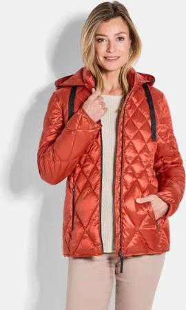 Steppjacke mit Rautenmuster - terrakotta - Gr. 54 von Goldner Fashion