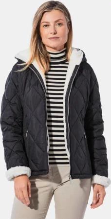 Steppjacke mit Teddy-Futter - schwarz - Gr. XL von Goldner Fashion