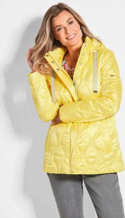 Steppjacke mit Wellenstepp - gelb - Gr. 20 von Goldner Fashion