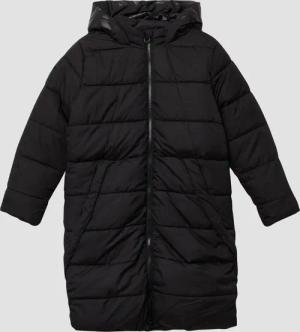 Steppmantel mit fixierter Kapuze mit Schriftzug