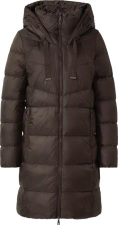 Steppmantel mit Stehkragen und Kapuze