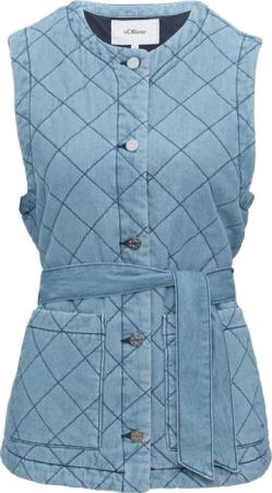 Steppweste aus Denim im Relaxed Fit