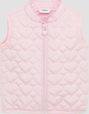 Steppweste mit Stehkragen und Herzchen-Muster