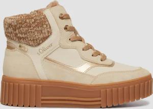 Stiefel im Materialmix mit Plateausohle