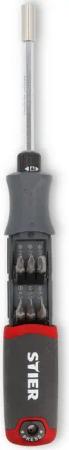 Stier Bit-Set STIER Schraubendreher mit Bit-Magazin 13-teilig Magnetaufnahme linksan
