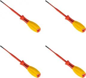 STIER Schlitz-Schraubendreher slimVDE+ Set, 3,5x0,6 | 4,0x0,8 | 5,5x1,0 | 6,5x1,2 mm (4-tlg.)