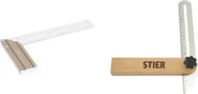 STIER Schreinerwinkel 250 mm & Präzisions-Schmiege 250 mm Set (2-tlg.)