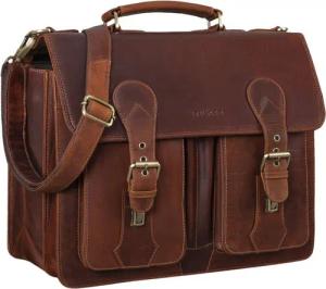 STILORD Aktentasche "Kronos" Aktentasche Herren Lehrertasche Echtleder Groß