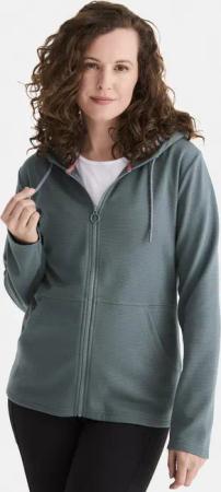 STOOKER WOMEN Sweatjacke JOANE mit Kapuze Strickfleecejacke Sweatjacke Kapuze figurumspielend Moderner Sport-Look für Damen