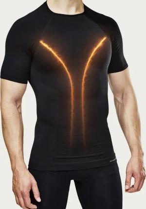 Strammer Max Performance® Kompressionsshirt Premium Funktionsshirt mit Kompression und Wärme-Effekt Shapewear, unterstützt die Haltung
