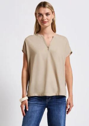 STREET ONE Kurzarmbluse aus softer Viskose