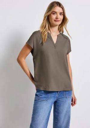 STREET ONE Kurzarmbluse aus softer Viskose