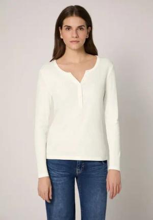 STREET ONE STUDIO Langarmshirt aus Baumwolle mit Stretchante