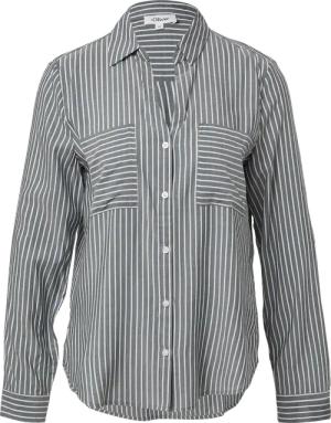 Streifenbluse mit aufgesetzten Taschen im Regular-Fit