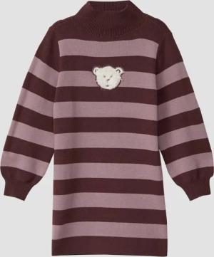 Strick-Kleid mit glitzernder Plüsch-Applikation