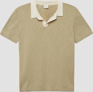 Strick-Poloshirt mit Rippbündchen