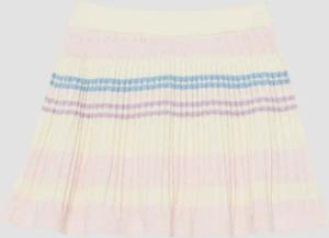 Strick-Rock mit Zopfmuster und Elastikbund