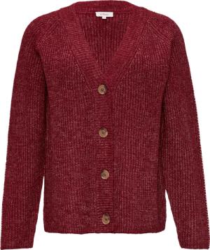 Strickjacke aus Wollmix mit Kontrast-Details