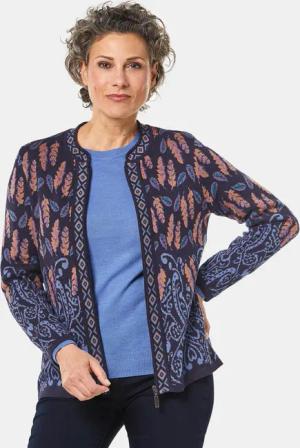 Strickjacke - bunt / gemustert - Gr. 52 von Goldner Fashion