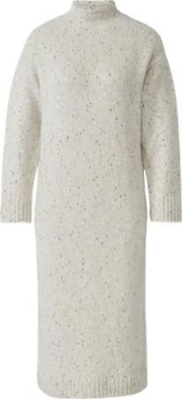 Strickkleid aus Baumwollmix mit Stehkragen