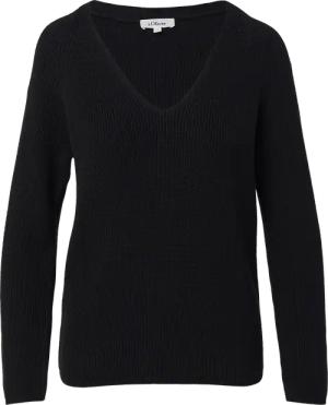 Strickpullover aus Baumwollmix mit V-Ausschnitt