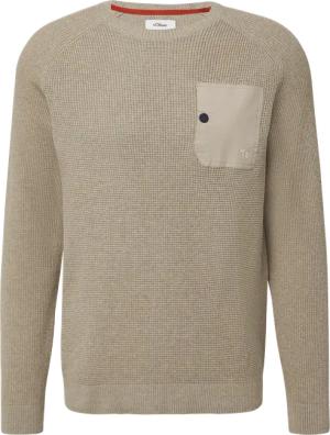 Strickpullover mit Brusttasche und Druckknopf