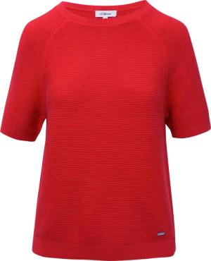 Strickpullover mit feiner Rippstruktur